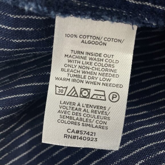 LOFT Womens Blouse Size Small Mock Elastic Neck Cuffs Ruffle Long Sleeves Blue - Picture 5 of 6